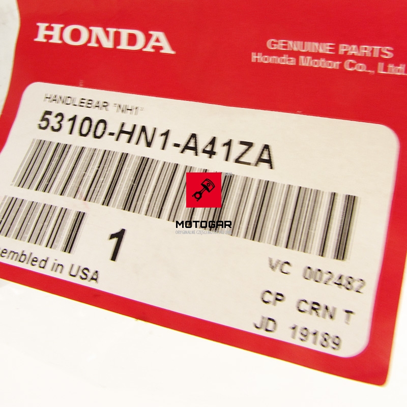 53100HN1A41ZA Kierownica Honda TRX 400 2005-2007 etykieta
