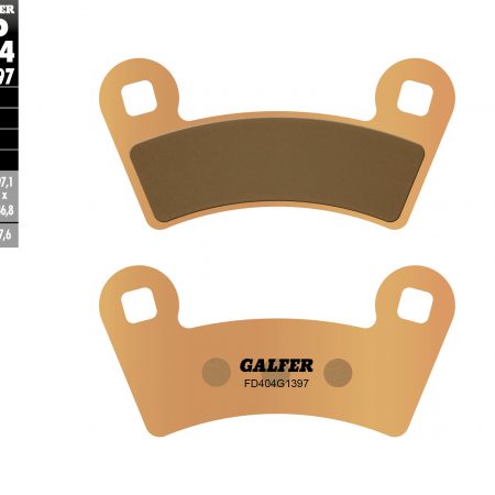 KLOCKI HAMULCOWE KH456 SPIEK METALICZNY (ZŁOTE) ATV POLARIS PRZÓD GALFER