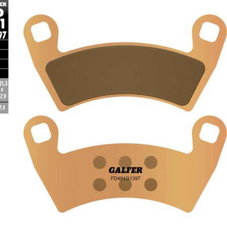 KLOCKI HAMULCOWE KH656 POLARIS RZR SPIEK METALICZNY (ZŁOTE) ATV PRZÓD GALFER