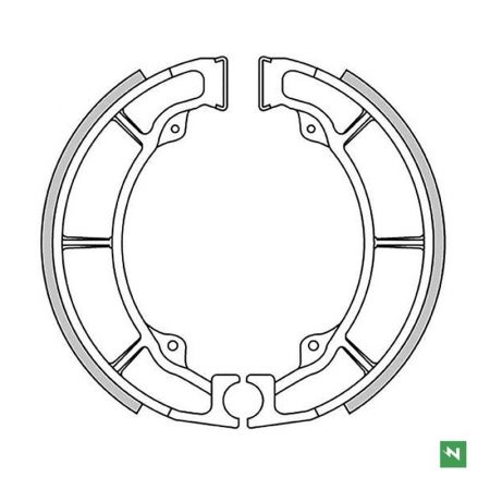 2022/10 SZCZĘKI HAMULCOWE TYŁ KAWASAKI EL 250 '90-'03, ER-5 '97-'07, KLF 220 '88-'02, Z 440 '79-'83, Z 440 LTD '82-'84, ZR 550 '83-'84 (160X30MM) NEWFREN