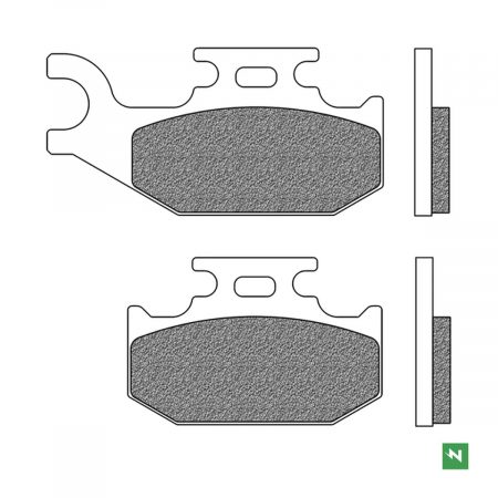 KLOCKI HAMULCOWE PRZÓD PRAWY KH413 SUZUKI LT-A 400 '07-'12, LT-A 500 '09-'15, LT-A 700 '05-'07, LT-A 750 '08-'15, LT-F 400 '08-'12 NEWFREN