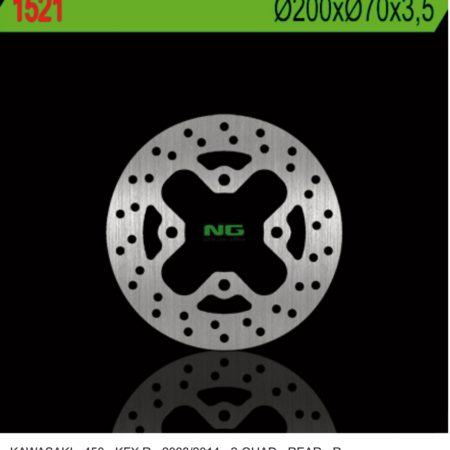 TARCZA HAMULCOWA TYŁ KAWASAKI KFX 450R '08-'14 (200X70X3,5) (4X10,5MM) NG