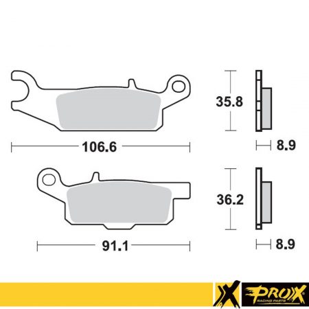 KLOCKI HAMULCOWE KH446 YAMAHA YFM 550 GRIZZLY '11-14, YFM 700 GRIZZLY '07-18 TYŁ PRAWY PROX