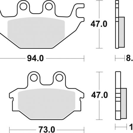 KLOCKI HAMULCOWE KH377 SINTER OFFROAD CAN-AM DS 250 08-15, KAWASAKI KVF 300 13-, PRZÓD/TYŁ TRW LUCAS