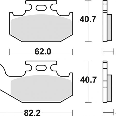 KLOCKI HAMULCOWE KH414 SINTER OFFROAD SUZUKI LTA 400 08-, LTA 450 06-12, LTA 500 09-, LTA 750 08-, TRW LUCAS