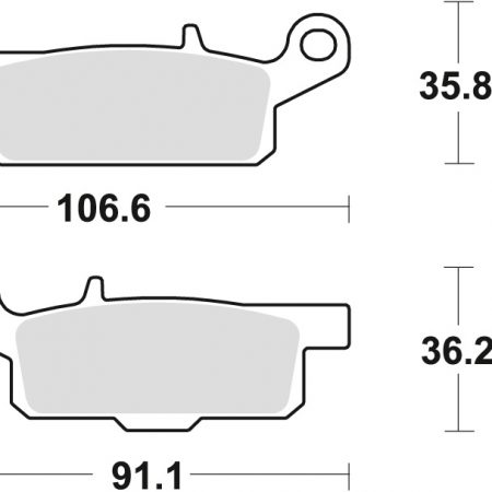 KLOCKI HAMULCOWE KH444 SINTER OFFROAD YAMAHA RAPTOR YFM 250 08-20, GRIZZLY YFM 550 09-20, GRIZZLY YFM 700 07-20, PRAWY PRZÓD TRW LUCAS