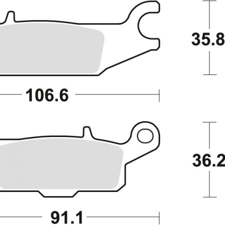 KLOCKI HAMULCOWE KH445 SINTER OFFROAD YAMAHA GRIZZLY YFM 550 09-20, GRIZZLY YFM 700 07-20, TYŁ TRW LUCAS