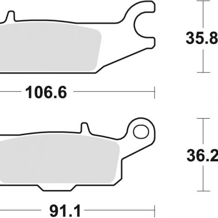 KLOCKI HAMULCOWE KH443 SINTER OFFROAD YAMAHA RAPTOR YFM 250 08-20, GRIZZLY YFM 550 09-20, GRIZZLY YFM 700 07-20, LEWY PRZÓD TRW LUCAS