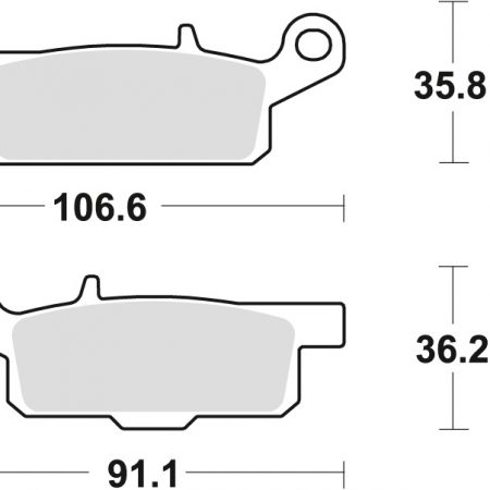 KLOCKI HAMULCOWE KH446 SINTER OFFROAD YAMAHA YFM 550 GRIZZLY 09-, YFM 700 GRIZZLY 07-, TYŁ TRW LUCAS