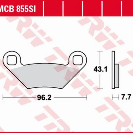 KLOCKI HAMULCOWE KH475 SINTER OFFROAD POLARIS SPORTSMAN 500 08-, SPORTSMAN 850 15-, FOREST / SCRAMBLER 1000 15-, PRZÓD/TYŁ TRW LUCAS