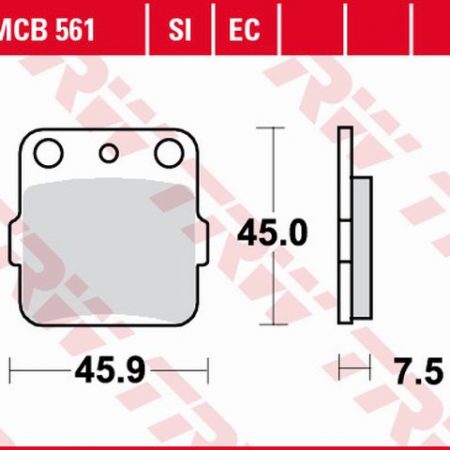 KLOCKI HAMULCOWE KH84 ORGANIC SUZUKI DR 800 88-90, YAMAHA YFZ 450 04-20, TYŁ TRW LUCAS