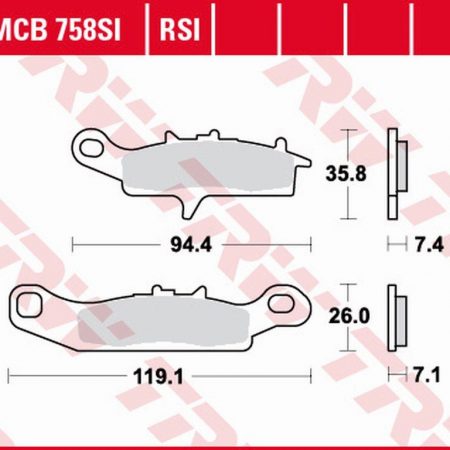 KLOCKI HAMULCOWE KH342 SINTER OFFROAD KAWASAKI KFX 450 / 700 04-14, KVF 700 04-06, PRZÓD TRW LUCAS