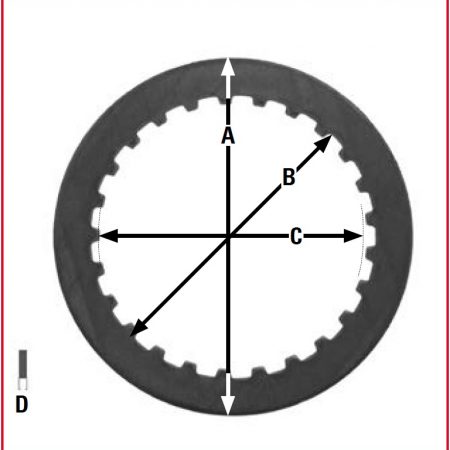 PRZEKŁADKI TARCZ SPRZĘGŁOWYCH YAMAHA DT 125 R 91-03, TDR 125 93-02, TZR 125 88-97, YFS 200 BLASTER 88-07, TRW LUCAS