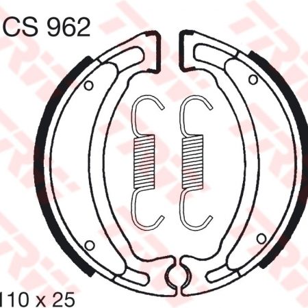 SZCZĘKI HAMULCOWE YAMAHA YFM RAPTOR, YFM GRIZZLY, YFS BLASTER, (110X25MM) (Y503) TRW LUCAS