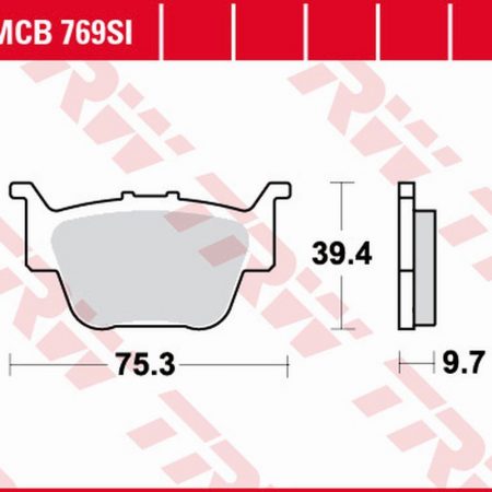 KLOCKI HAMULCOWE KH SINTER OFFROAD HONDA TRX 450 '04-'09, TRX 650 '03-'05, TRX 680 '06-'13, TRX 420 '09-, TYŁ, KYMCO URBAN QUAD 250 '06, PRZÓD/TYŁ TRW LUCAS ZF