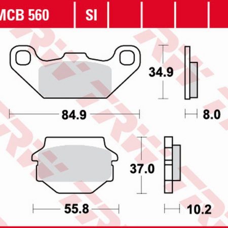 KLOCKI HAMULCOWE KH SINTER OFFROAD KAWASAKI KFX 250 '87-'04, KEF 300 LAKOTA '95-'03, SUZUKI LT-R 250 '87-'90, LT-R 500 '87-'95 PRZÓD YAMAHA TDR 125 '91-'92 TYŁ TRW LUCAS ZF