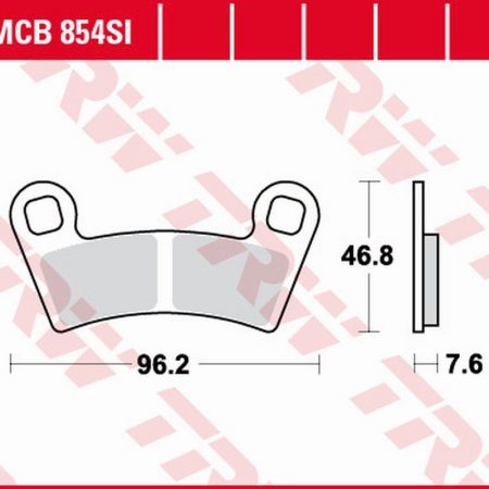 KLOCKI HAMULCOWE KH657 SINTER OFFROAD POLARIS RANGER 400 '10-, 500 '06-, GENERAL 1000 '16-, TYŁ POLARIS OUTLAW 450/525 '08-'11, RANGER RZR 800 '08-, RANGER RZR 570 '12-, PRZÓD TRW LUCAS ZF